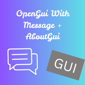 Roblox GUI – OpenGui With Message + AboutGui | Starter Pack