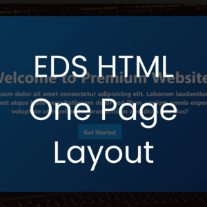 EDS HTML One Page Layout