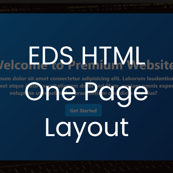 EDS HTML One Page Layout